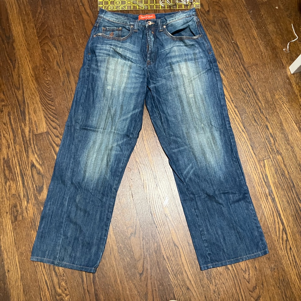Denim pants w/ back design